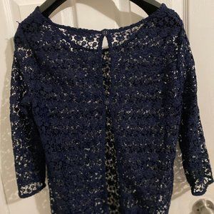George Blue Lace Blouse